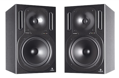 Picture of a pair of studio monitors.